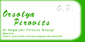 orsolya pirovits business card